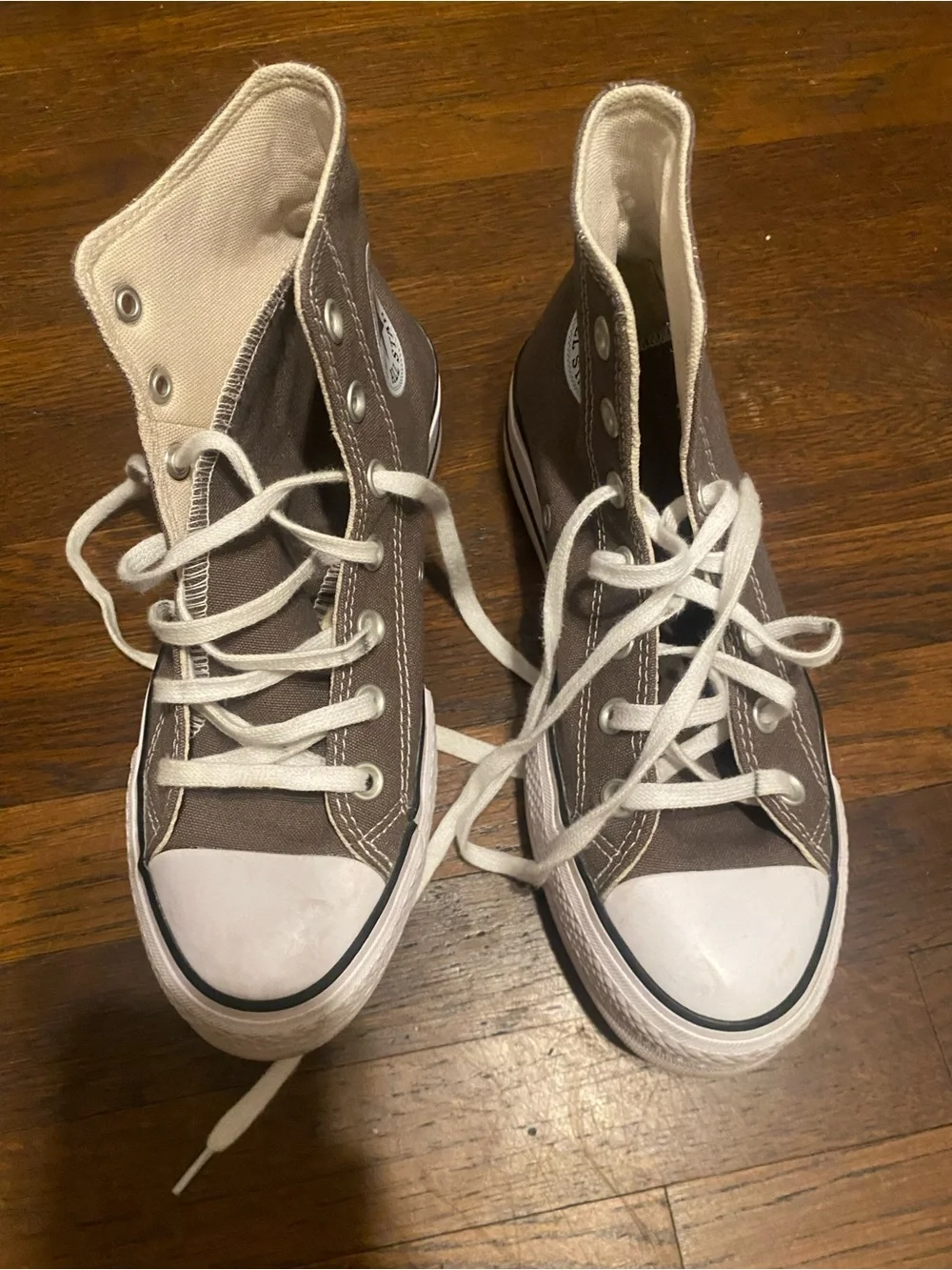 Converse High Top Sneakers in gray and White - Picture 6 of 7